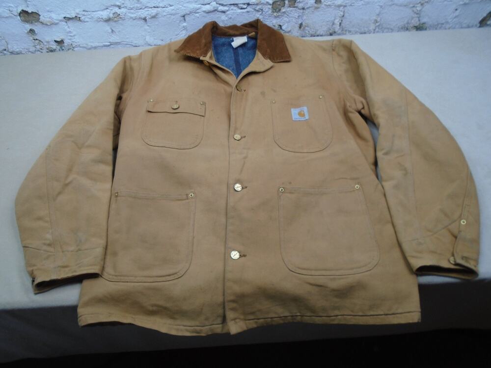 Vintage Carhartt Jacket 6BLC Men's Blanket Lined Chore Coat Made in USA Size L